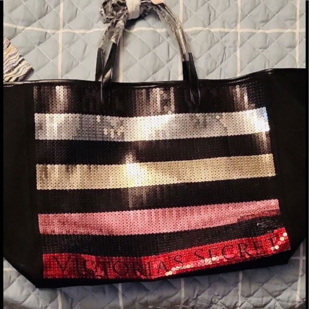 🆕HP🎉VS/SEQUINS GORGEOUS 5 TONE WEEKENDER/CARRY ON✈️BAG/BEACH-BAG/VERY ROOMY - Picture 11 of 15